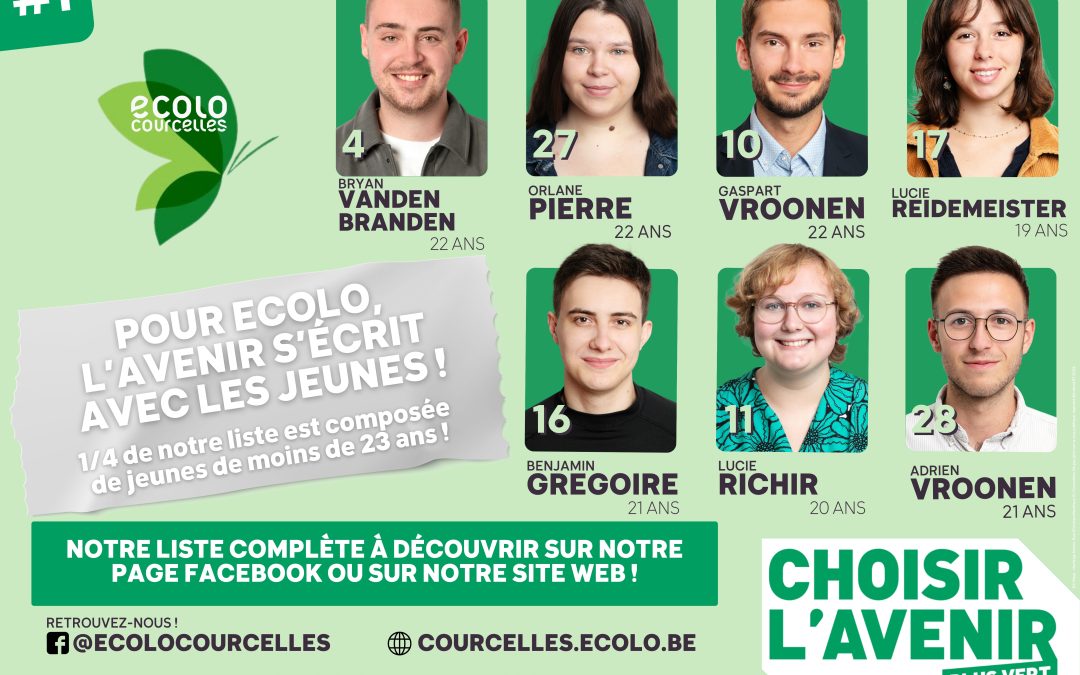 Pour ECOLO Courcelles, l’avenir s’écrit avec les jeunes !